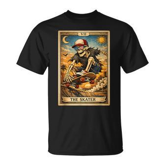 Skateboarding Boys Youth Skateboard Tarot Card Skater T-Shirt - Thegiftio UK