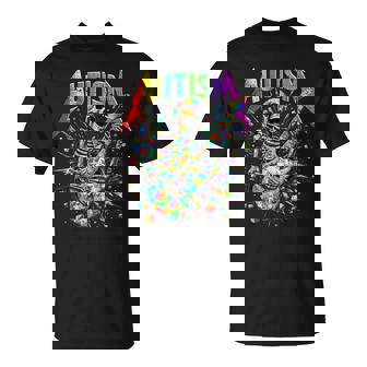 Skeleton Guitar Player Rock Music Autism Awareness Boys T-Shirt | Seseable UK