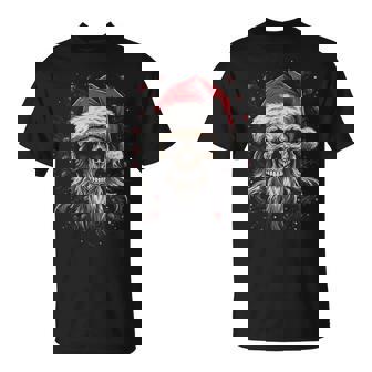 Skull Skeleton Christmas Santa Holiday Matching Tank Top T-Shirt | Mazezy