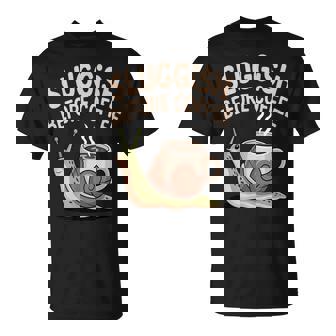 Snail Coffee Humor Slow Morning Caffeine Energy T-Shirt | Mazezy