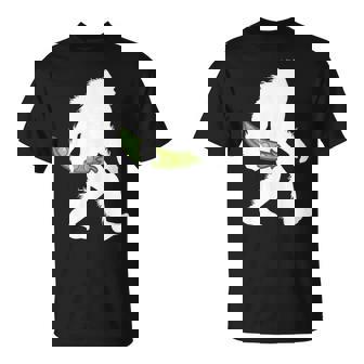 Snap Pea Bigfoot Holding Pod Vegetable Sasquatch Tank Top T-Shirt - Monsterry