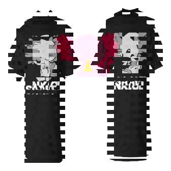 Snaxalotl Lustige Axolotl Pizza Nette Axolotl T-Shirt - Seseable