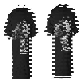 Sneaky フレンチブルドッグ ドッグ ドッグ フレンチ ポッキング ヘッド フェイス 長袖tシャツ Tシャツ - Kawaiitshirt