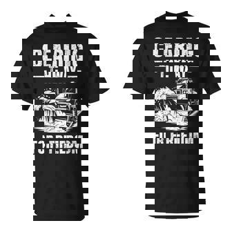 Snowplow Driver CLEARING The Way For Freedom Snow Plow T-Shirt | Mazezy