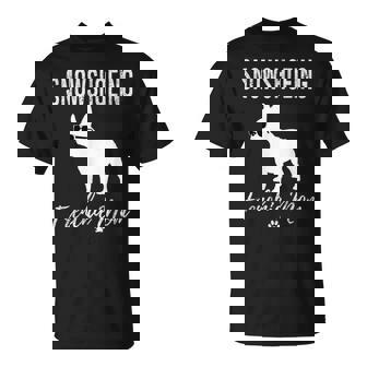 Snowshoeing Frenchie Mom Snowshoer Dog Lover T-Shirt | Mazezy