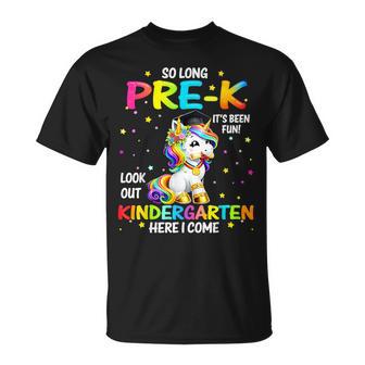 So Long Pre-K Kindergarten Here I Come Unicorn Graduation T-Shirt - Monsterry