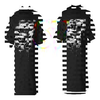 Soccer 67 Six Seven Gen Alpha Meme Rainbow Drip T-Shirt - Monsterry