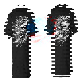 Soccer Ball 4th Of July Boys American Flag Patriotic Tank Top T-Shirt | Mazezy