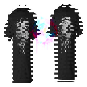 Soccer Boys Girls Awesome Colorful Soccer Drip Soccer Player T-Shirt - Monsterry