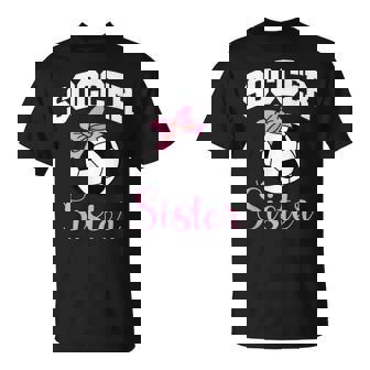 Soccer Sister Cute Bow Soccer Ball T-Shirt - Monsterry