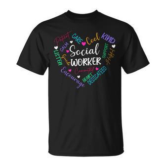 Social Worker Heart Social Work For Girls T-Shirt - Thegiftio UK