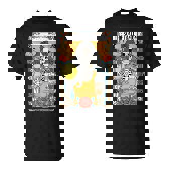 Softball Mom Tarot Card Skeleton Mom Floral Iced Coffee T-Shirt - Monsterry