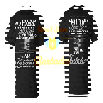 Solve Problems Barbados Girl Barbadian Bajan Flag Barbados T-Shirt | Mazezy