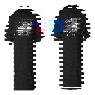 Somalia & USA Together Half American Half Somalian T-Shirt | Mazezy