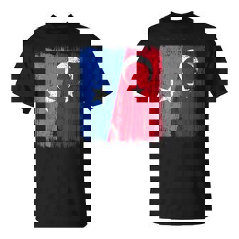 Somalia Turkey Half Flag Turkiye Somalian Turkish Heritage T-Shirt | Mazezy