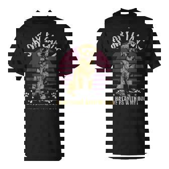 Sorry I Can’t Plans With My Dog Retro Sunset Pet Lover T-Shirt - Monsterry