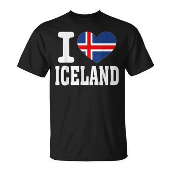 Souvenir En Forme De Cœur Avec Inscription I Love Islande T-Shirt - Cadeauxyz