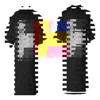 Spain Romania Half Flag Spanish Romanian Heritage T-Shirt | Mazezy