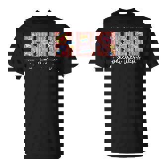 Speech Therapy Postal Stamp SLP Speech Language Pathologist T-Shirt | Mazezy