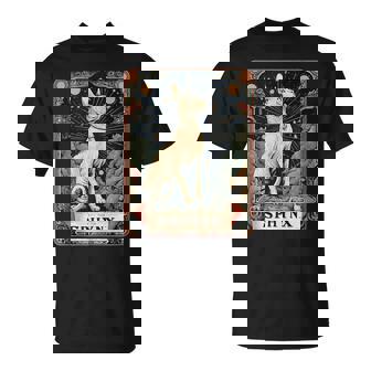 The Sphynx Cat Ancient Egypt Tarot Card Witchy Moon Tank Top T-Shirt | Mazezy