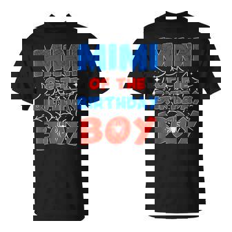 Spider Web Birthday Party Mimi Of The Birthday Boy Kids Tank Top T-Shirt | Mazezy