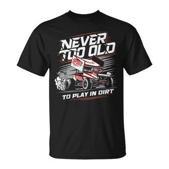 Sprint Car Driver Dirt Track Racing Racing Race Day Track T-Shirt - Thegiftio