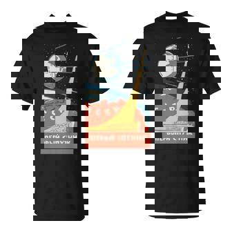 Sputnik Urssintage Poster Comunista Urss Espacio Manga Larga Camiseta unisex - Regaloses