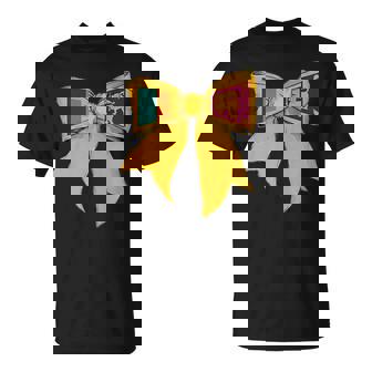 Sri Lanka Sri Lankan Pride Flag Girl Coquette Bow Ribbon Tank Top T-Shirt | Mazezy