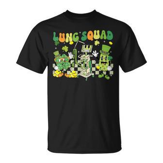 St Patrick Day Pulmonologit Lung Squad Respiratory Therapist T-Shirt | Mazezy