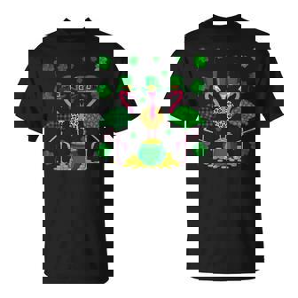 St Patrick's Day Flamingo Irish Ireland Shamrock Clover T-Shirt | Mazezy