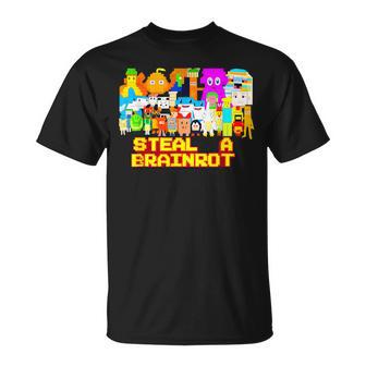 Steal A Brainrot Meme ビデオゲーム キッズゲーマー Tシャツ - Kawaiitshirt
