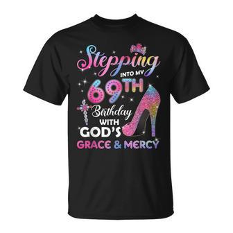 Stepping Into My 69Th Birthday 69 Years Old Pumps T-Shirt - Thegiftio UK