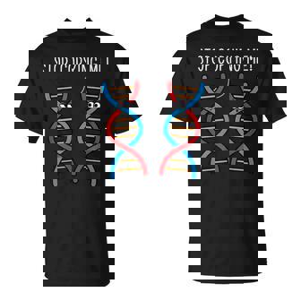 Stop Copying Me Science Pun Dna Joke Biology Teacher T-Shirt - Thegiftio