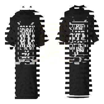 Straight Outta Of The Sin Bin Ice Hockey Player Penalty Pun T-Shirt | Mazezy