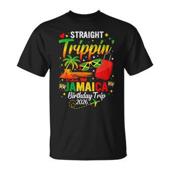 Straight Trippin' Jamaica Vacation 2026 Birthday Family Trip T-Shirt - Thegiftio UK