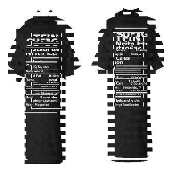 Stuffing Nutrition Facts Matching Thanksgiving Recipe T-Shirt | Mazezy