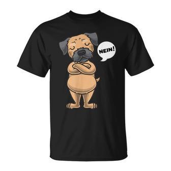 Sturer Border Terrier Hund Lustig Borderterrier Hundefan T-Shirt - Seseable