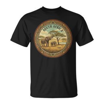 Südafrikaafari Elefant Familie Afrikanische Tierweltintage T-Shirt - Geschenkecke