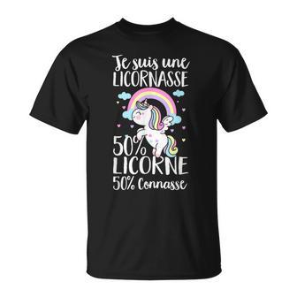 Suis Une Licornasse 50 Licorne 50 Connasse Licorne Adultes T-Shirt - Cadeauxyz