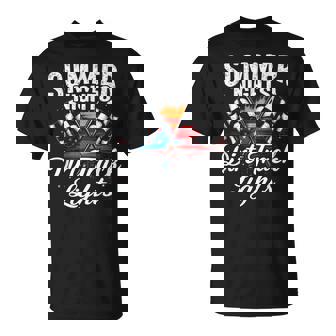 Summer Nights Dirt Track Lights Motorsport T-Shirt | Mazezy