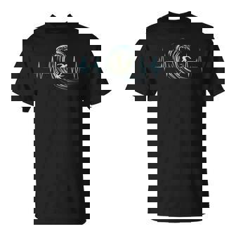 Surfing Lover Heartbeat Surfboards Surfboarder Surfer T-Shirt | Mazezy