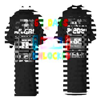 I Survived 67 Days Of School Gamer 67 Days Students Teacher T-Shirt | Mazezy