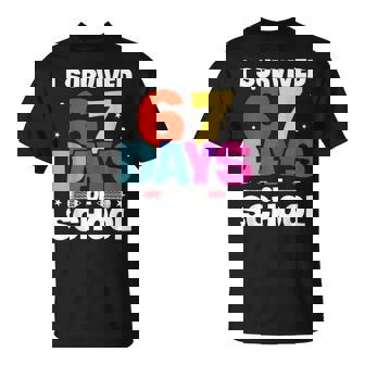 I Survived 67 Days Of School Meme Six Seven T-Shirt | Mazezy