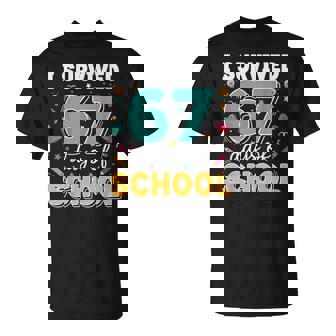 I Survived 67 Days Of School Teacher Meme Classroom T-Shirt | Mazezy