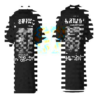 I Survived 67 Days Of School Teacher Volleyball Drip T-Shirt | Mazezy