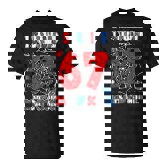 I Survived 67 Six Seven Days Of School Spider Web Art T-Shirt | Mazezy