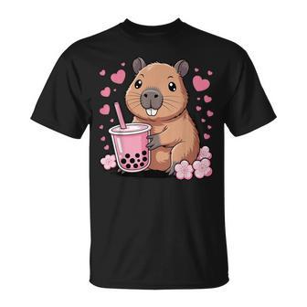 Süßer Capybara Bubble Tea Capybara Kinder Mädchen T-Shirt - Geschenkecke