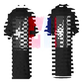 Switzerland Thailand Half Flag Swiss Thai Roots T-Shirt | Mazezy