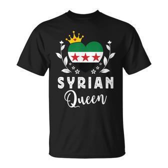 Syrian Queen Syria Flag Proud Syrian Woman T-Shirt | Mazezy