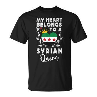 Syrian Queen Syrian Wife Girlfriend Syria Flag T-Shirt | Mazezy